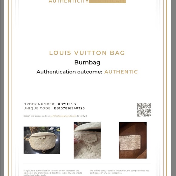 Louis Vuitton cream Empreinte bumbag - Picture 4 of 4